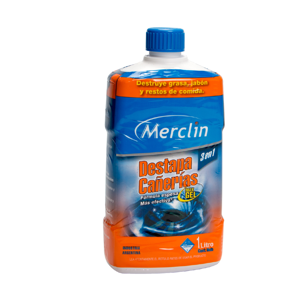Destapa Cañeria Max Gel x 1Lt - Merclin