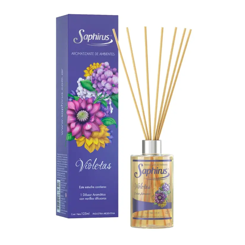 Difusor Varilla 125 ml - Violetas -  Saphirus