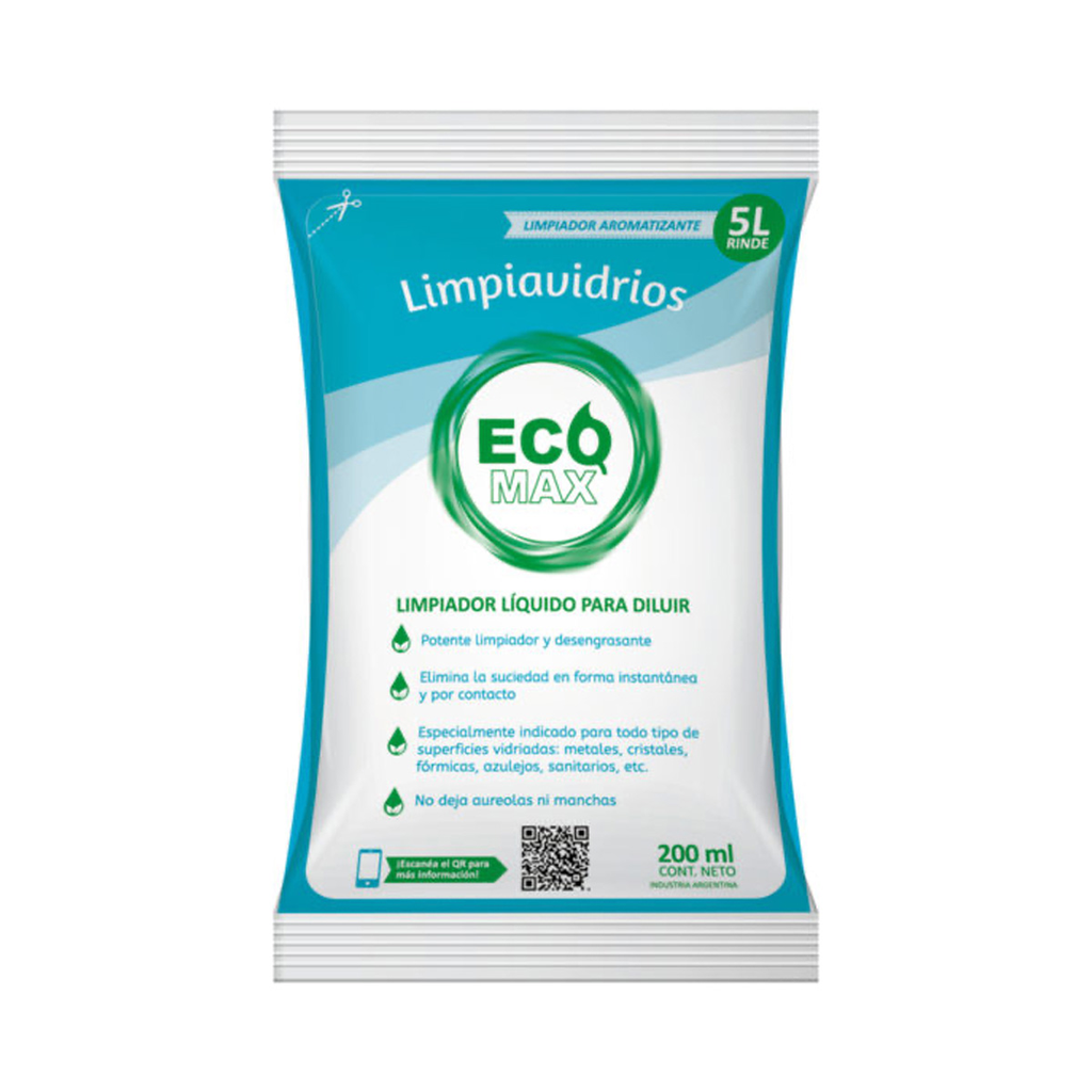 Limpia Vidrio - Sobre 5Lts - Ecomax