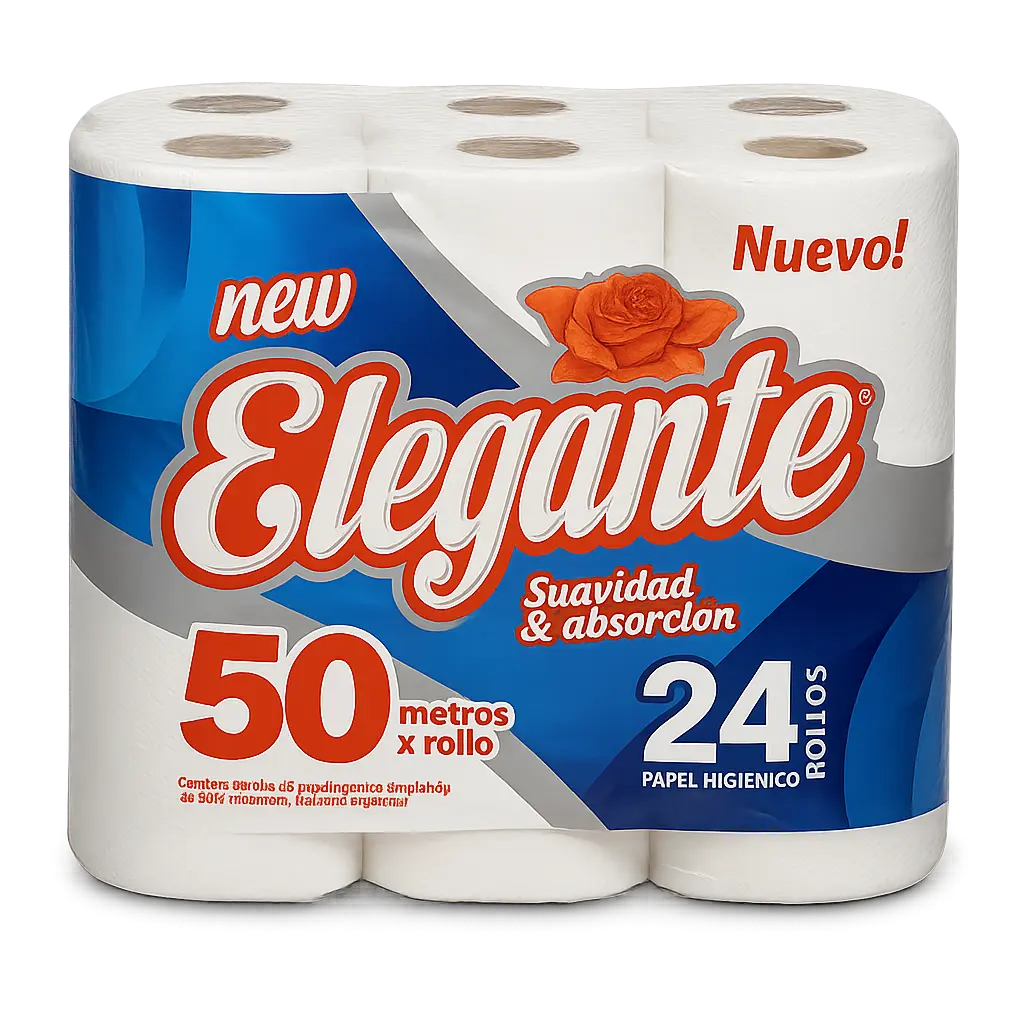 Papel Higienico 24X50Mts - S.Hoja - Elegante