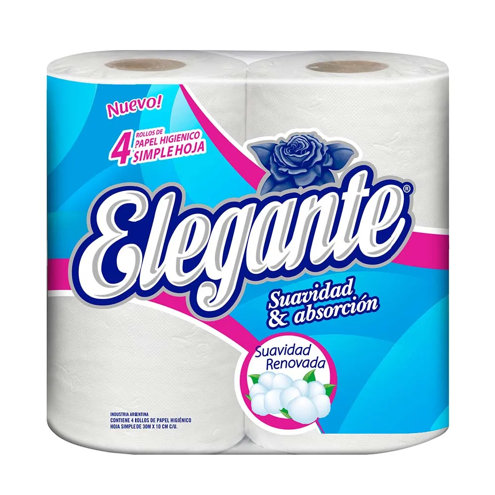 Papel Higienico 4X30Mts - S. Hoja - Violeta - Elegante