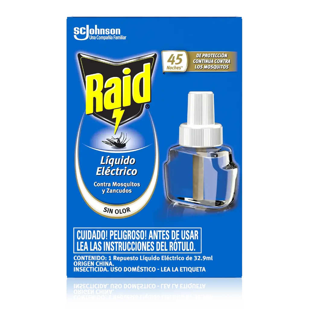 Raid Liquido 45 Noches Repuesto 32Ml