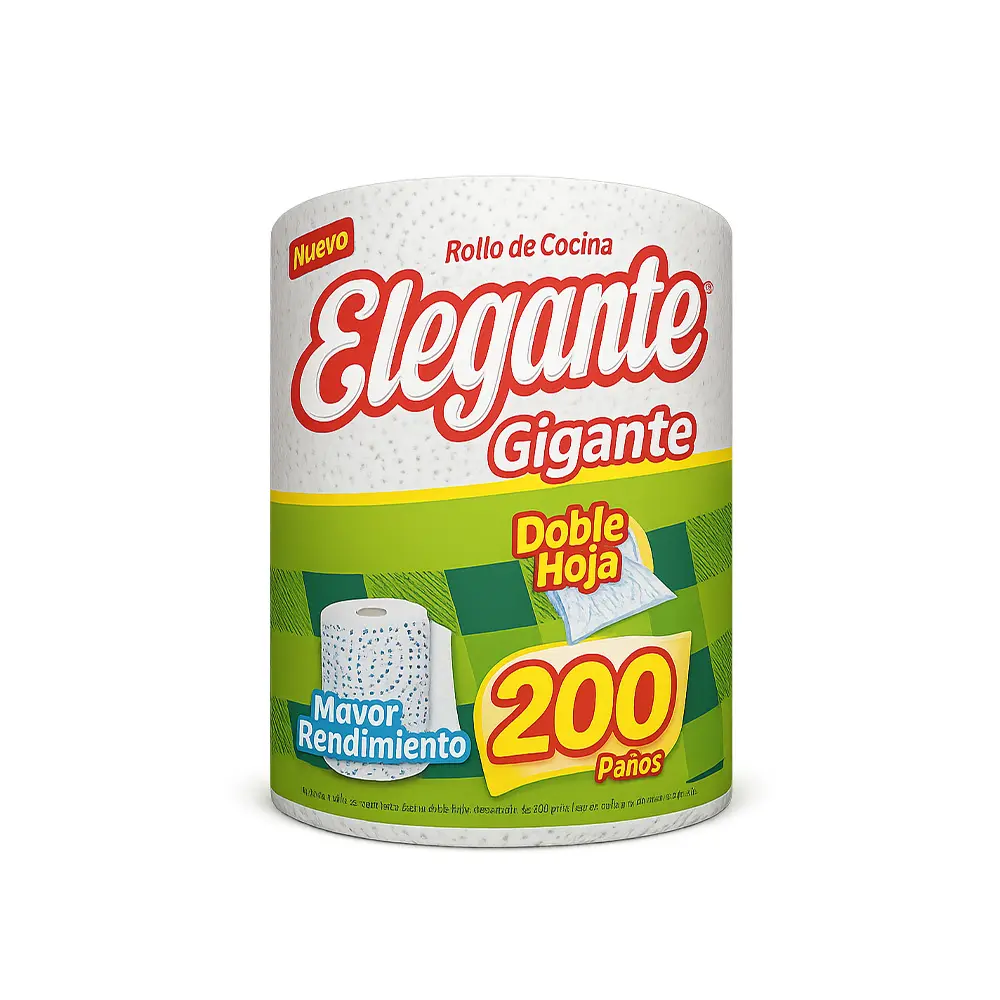 Rollo de Cocina Gigante 200 Paños - Elegante