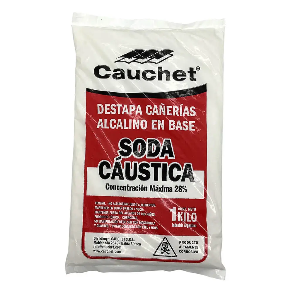Soda Caustica Perlada X 1Kg 28% Concentración- Cauchet