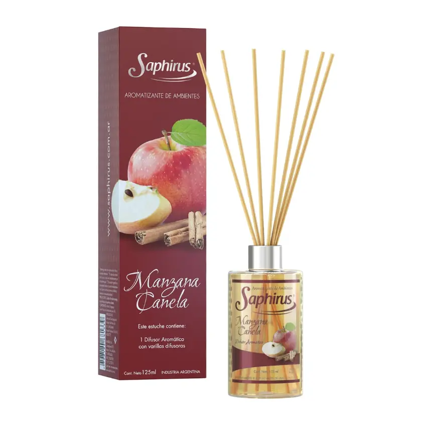 Difusor Varilla 125 ml - Manzana & Canela-  Saphirus 