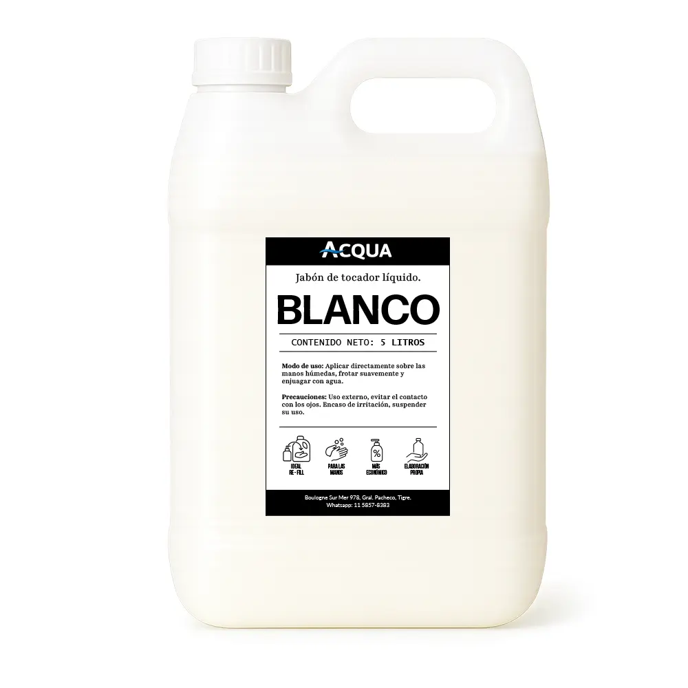 Jabon De Mano x 5Lts- Blanco - Acqua 