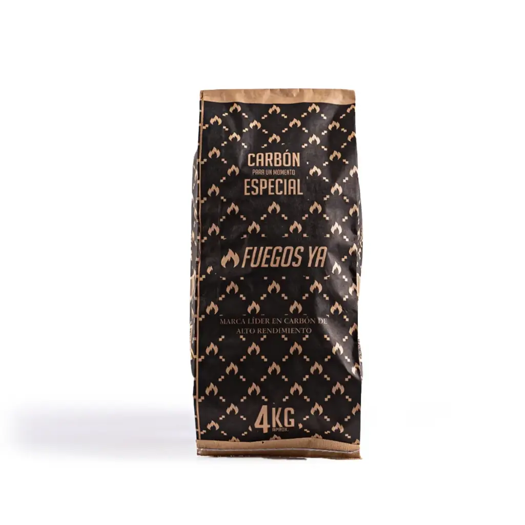 Bolsa Carbon 4kg (bolsa de papel, 100% quebracho blanco, Sin Chispa) 