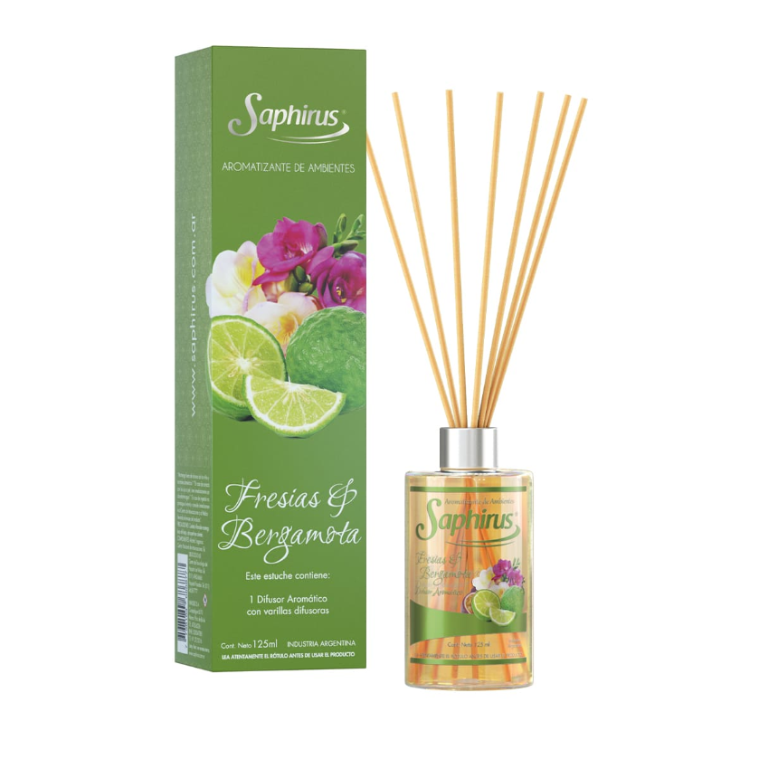 Difusor Varilla 125 ml - Fresias & Bergamota-  Saphirus  