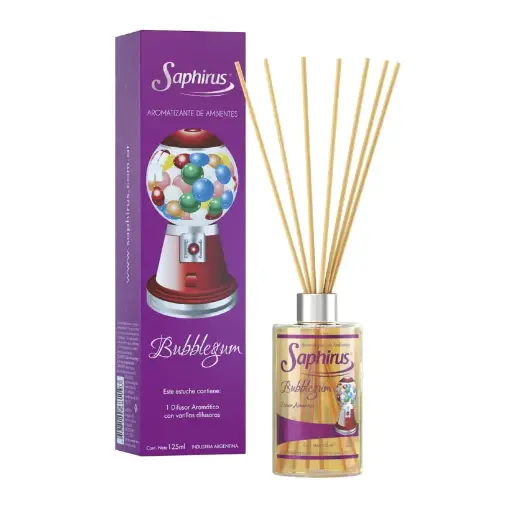 [AM-24] Difusor Varilla 125 ml - Bubblegum-  Saphirus 
