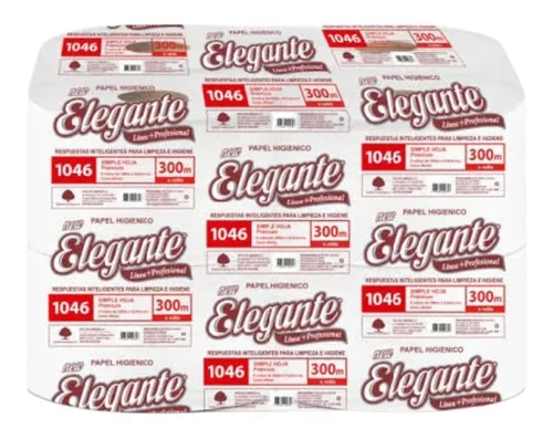 [1046] Papel Higienico Bobina- Cono Chico - 8 x 300 mts. - Elegante