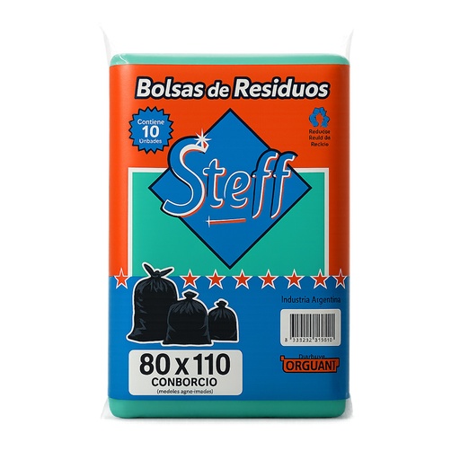 [B-VER80110] Bolsas Verde Consorcio 80x110 - Steff - 10 un