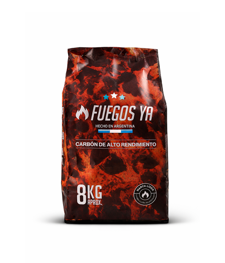 [B8] Bolsa Carbon 8kg (bolsa de papel, 100% quebracho blanco) Sin Chispa