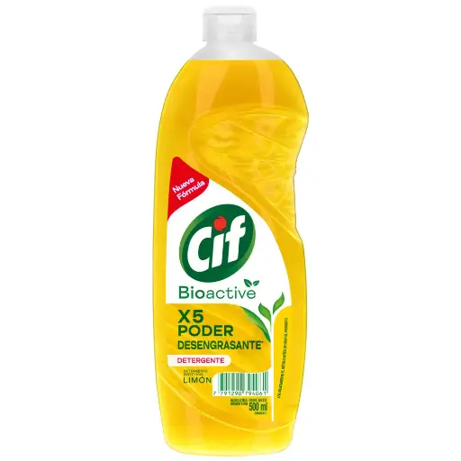 [7791290794061] Cif Detergente Bio Active 500Ml - Limon
