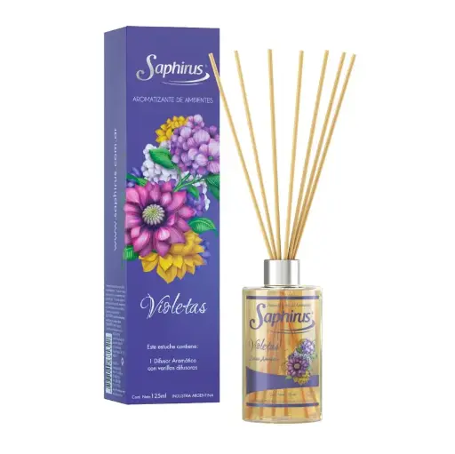 [AM-30] Difusor Varilla 125 ml - Violetas -  Saphirus