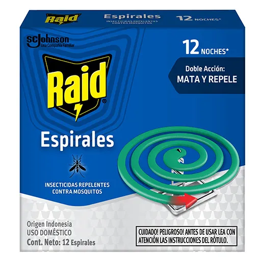 [7790520010445] Espirales Raid x 12 un - Verde