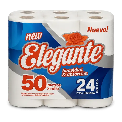 [1010] Papel Higienico 24X50Mts - S.Hoja - Elegante