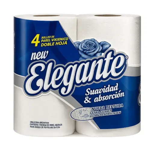 [915] Papel Higienico 4X30Mts - D. Hoja - Azul - Elegante