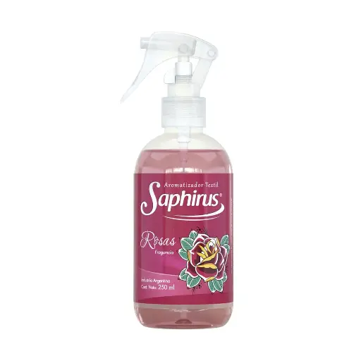 [7798184680127] Perfumina Textil 250Ml - Rosas - Saphirus