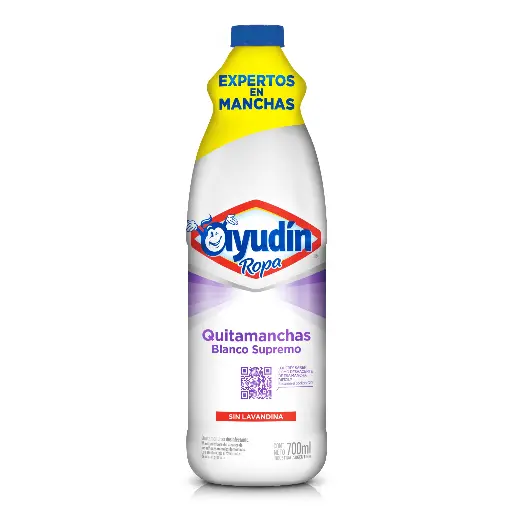 [7793253003425] Quitamanchas Ayudin Blanco Supremo x 700Ropa Blanca 1Lt